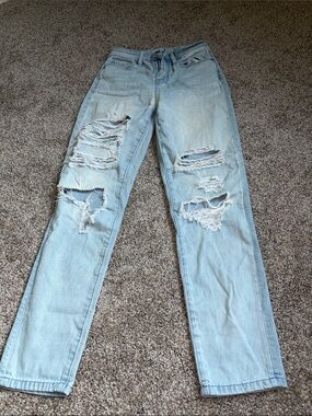 YMI high rise skinny dream fit distress ripped knee jeans